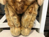 Antique 1930s German Hermann Sad Faced Puppy Dog Bear 21" Silk Plush Wire Legs
