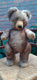 Antique Richard Diem Bear 17 Inch 43 CM Brown Tipped Mohair Fully Jointed 1930s