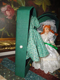 Anne of Green Gables Handcrafted Porcelain Doll Green Case 2 Outfits Bride 8in.