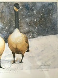 Jim Taleski Canadian Artist Print SNOWBIRDS Original Signature o/s Canada Geese
