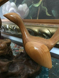 Art Deco Wooden Sculpture Original Male & Female Birds Artist W. Nadjuvon OOAK